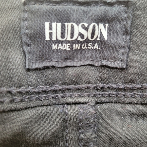 Hudson Black & Green Collin Vice Versa Skinny Denim Jeans Size 29 - Picture 3 of 6